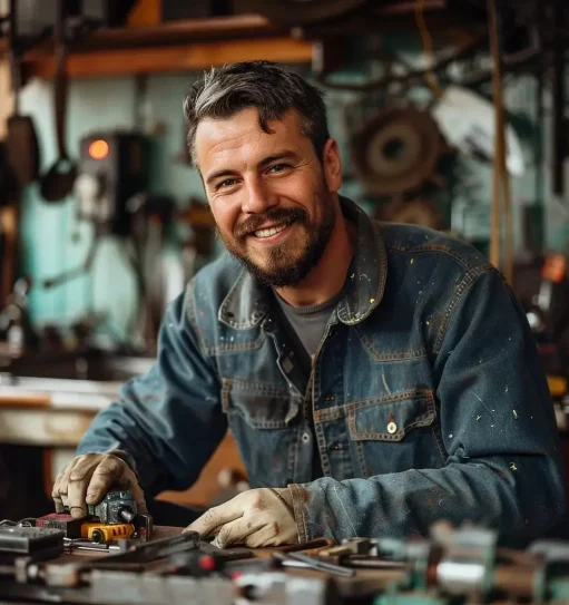 Lächelnder Schlosser vom Schlüsseldienst Mettmann